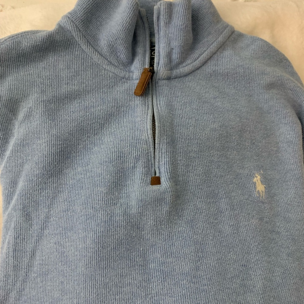 Ralph Lauren men’s quarter zip light blue sweater